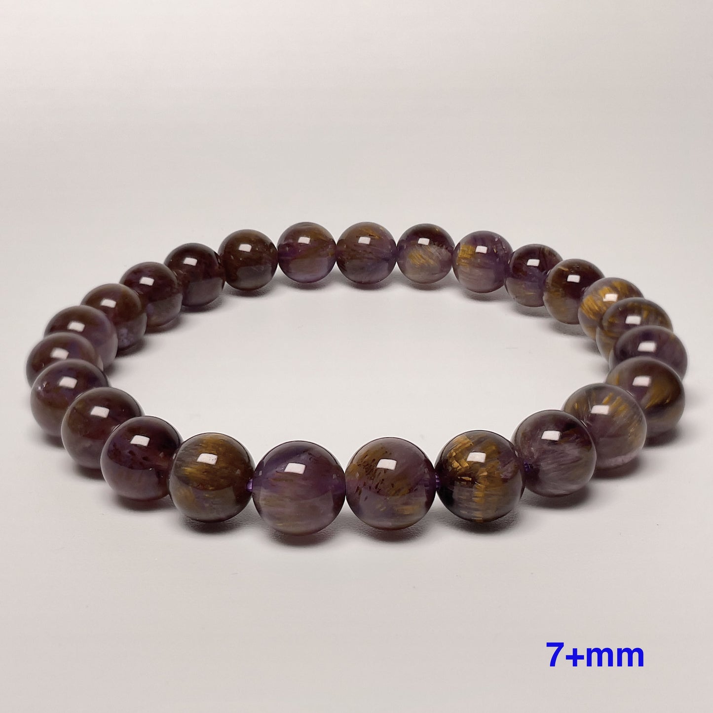 Stonelry Natural Auralite 23 Crystal (Amethyst) Beaded Bracelet