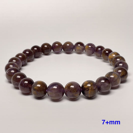 Stonelry Natural Auralite 23 Crystal (Amethyst) Beaded Bracelet
