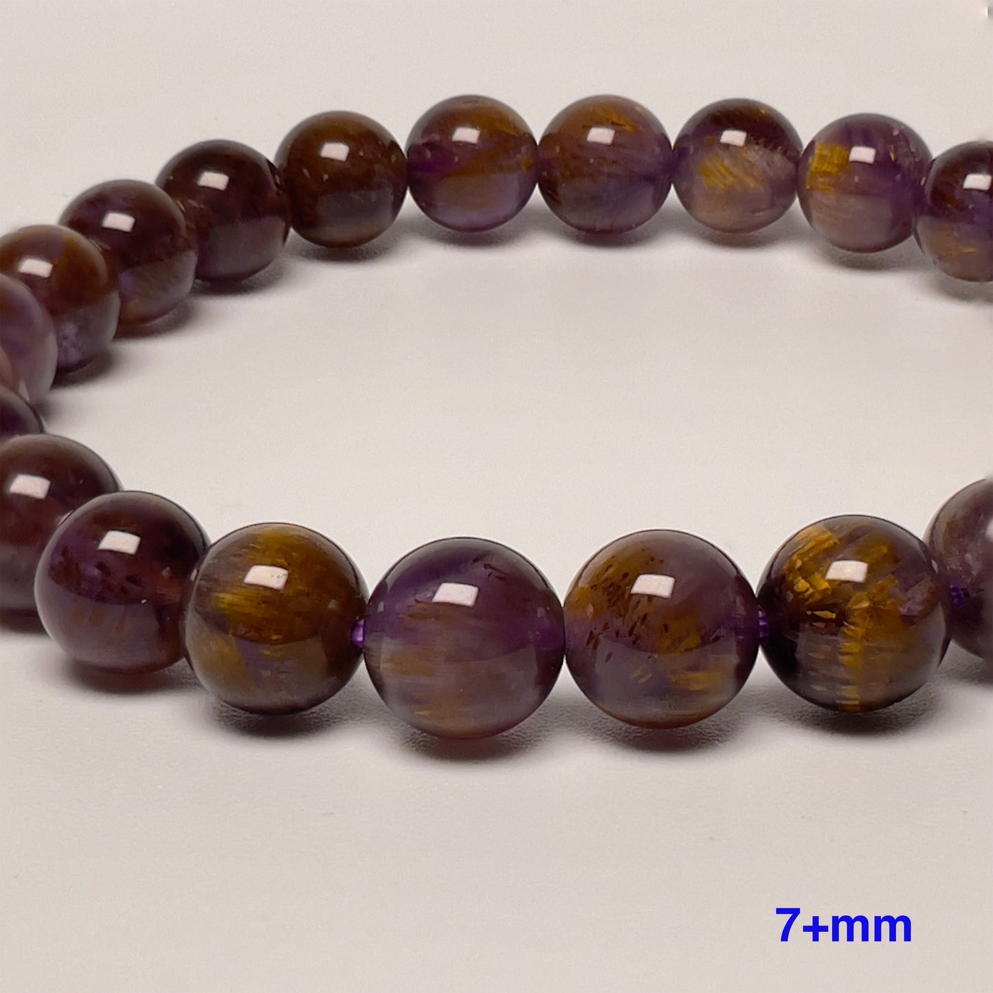 Stonelry Natural Auralite 23 Crystal (Amethyst) Beaded Bracelet
