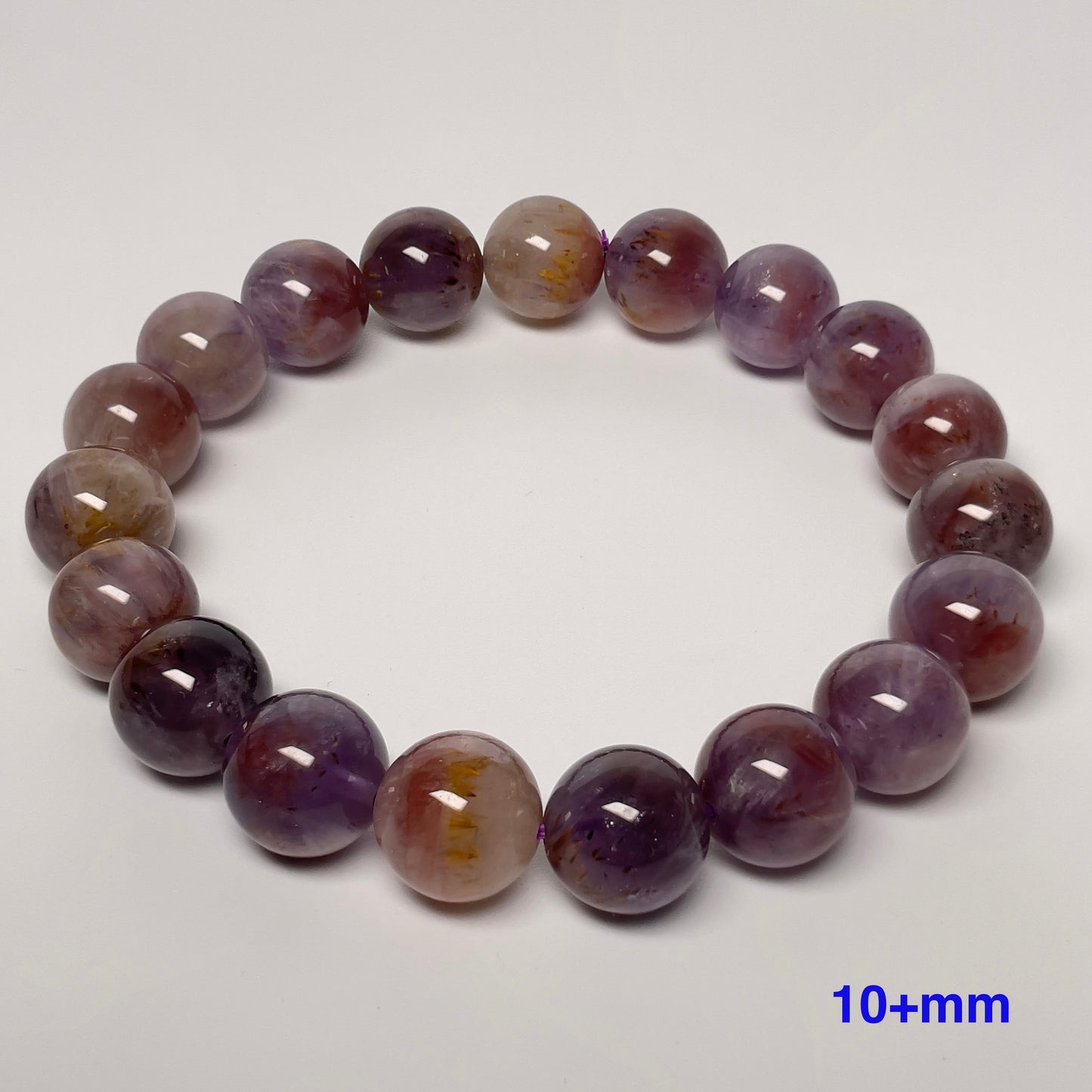 Stonelry Natural Auralite 23 Crystal (Amethyst) Beaded Bracelet