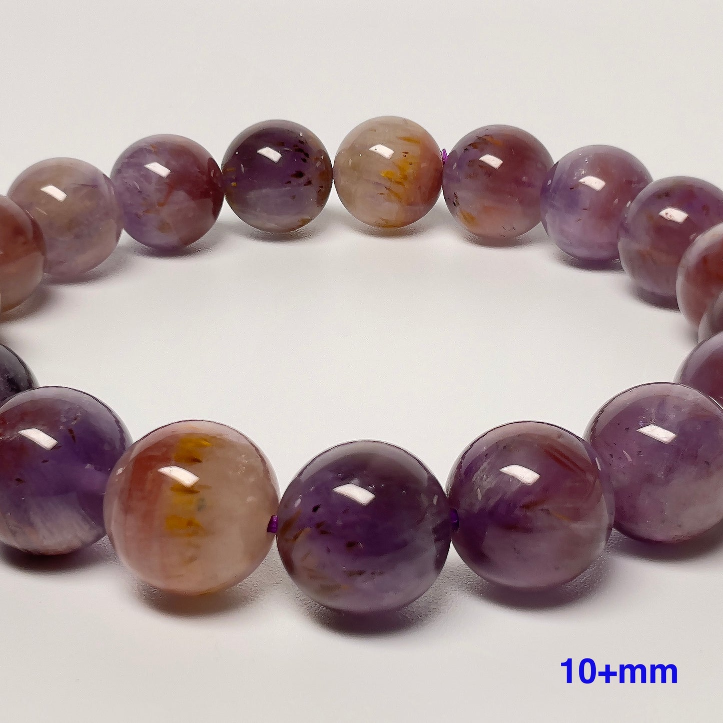 Stonelry Natural Auralite 23 Crystal (Amethyst) Beaded Bracelet