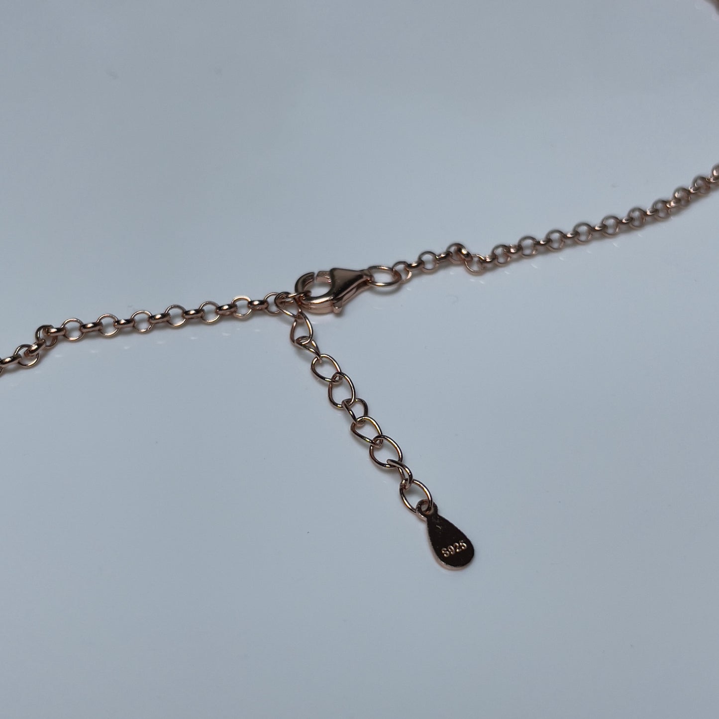 Stonelry Elegant Rose Gold Tourmaline Leaf Pendant Necklace