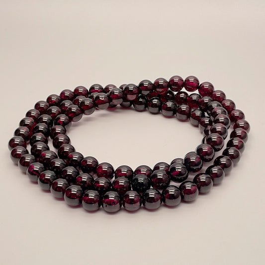 Stonelry High Quality Natural Garnet Beaded Bracelet (6+mm)