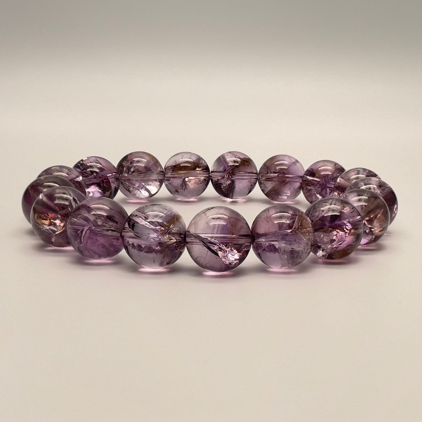 Stonelry Natural Amethyst Beaded Bracelet (11.9+ mm)
