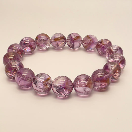 Stonelry Natural Amethyst Beaded Bracelet (11.9+ mm)