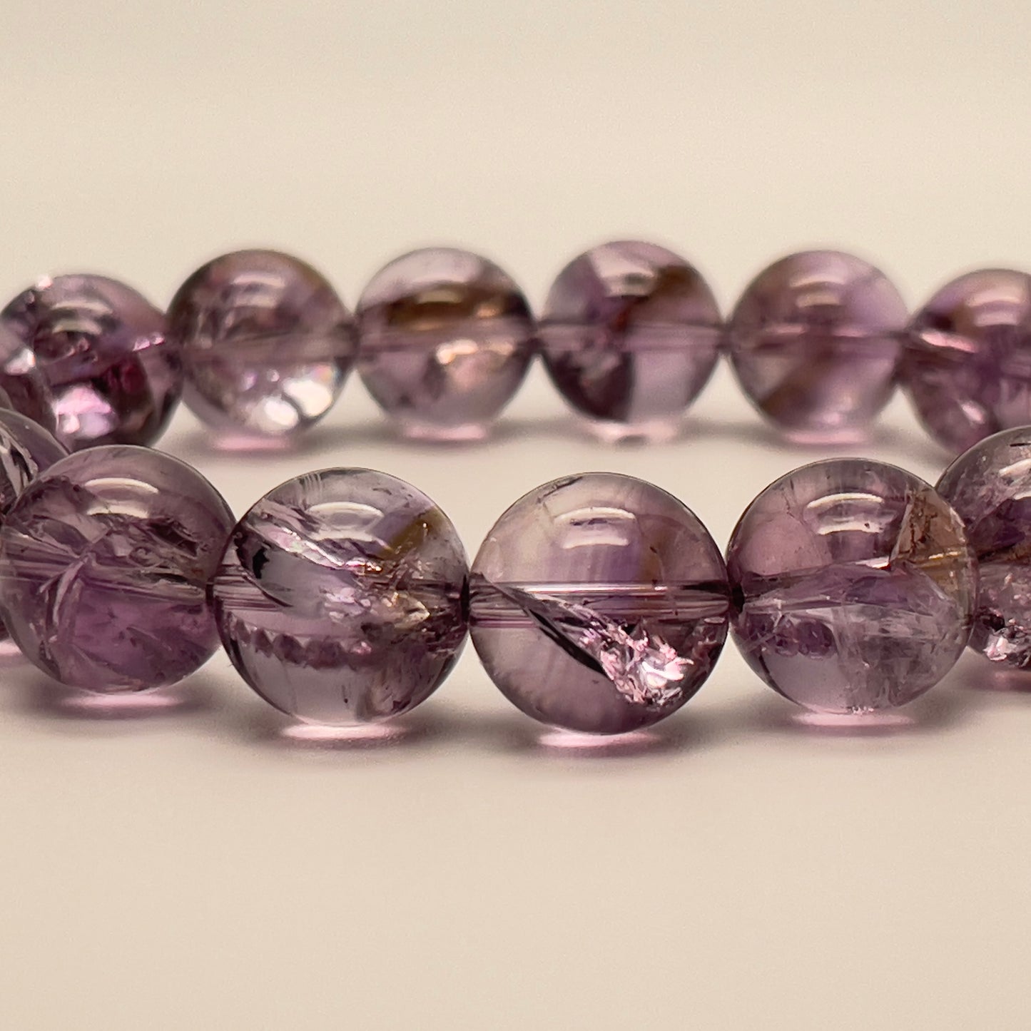 Stonelry Natural Amethyst Beaded Bracelet (11.9+ mm)