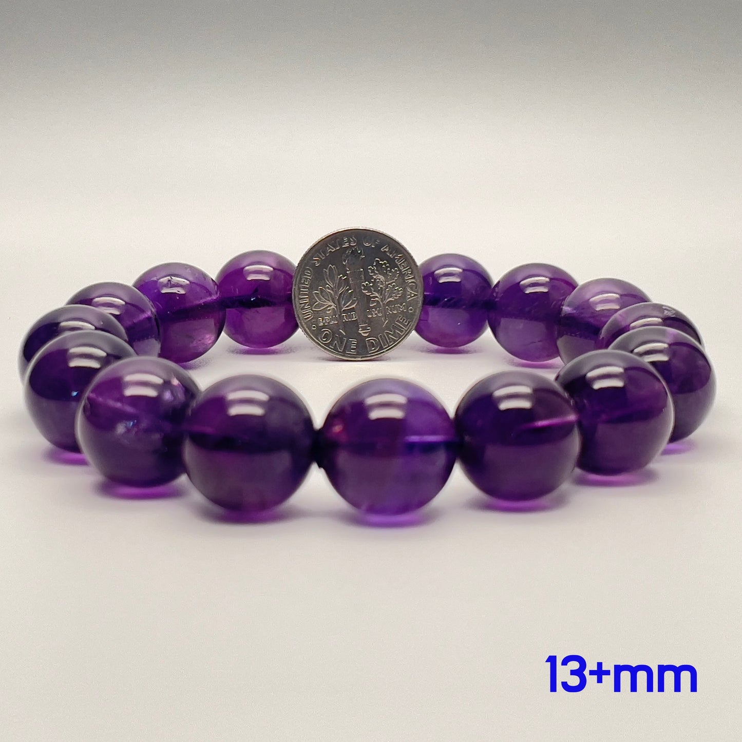 Stonelry Natural Amethyst Beaded Bracelet