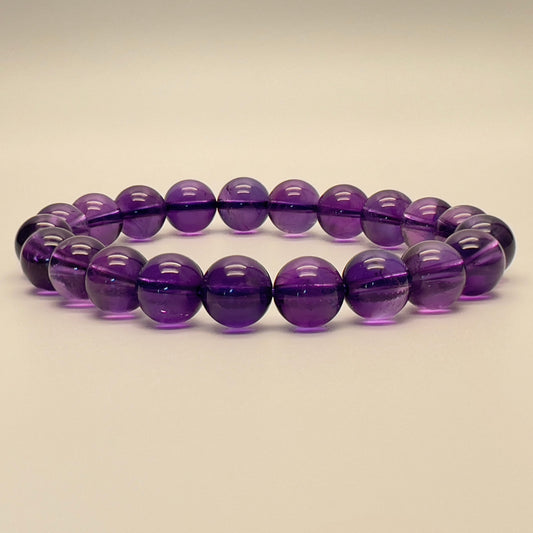 Stonelry Natural Amethyst Beaded Bracelet (9+ mm)