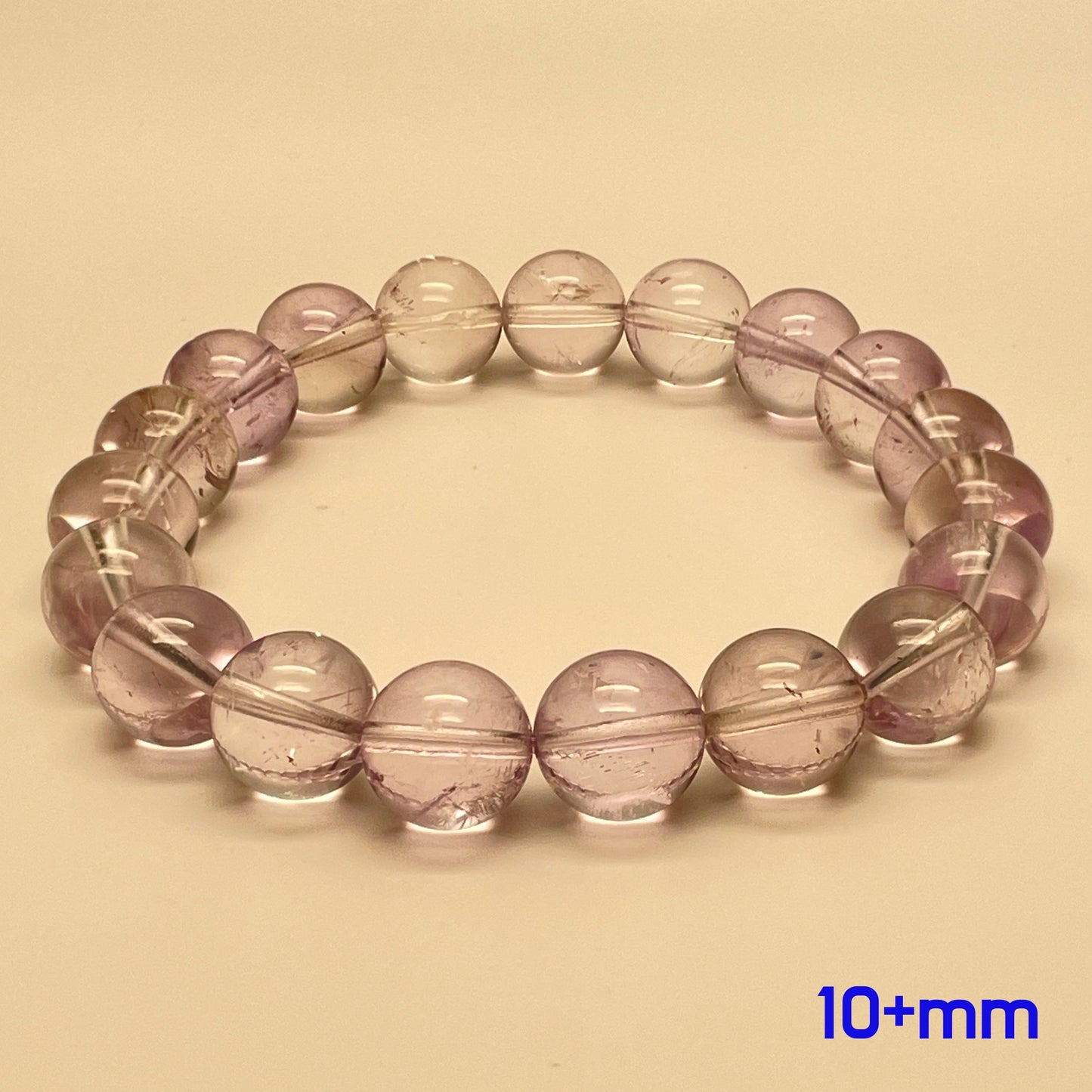Stonelry Natural Amethyst Beaded Bracelet (10 to 12+ mm)