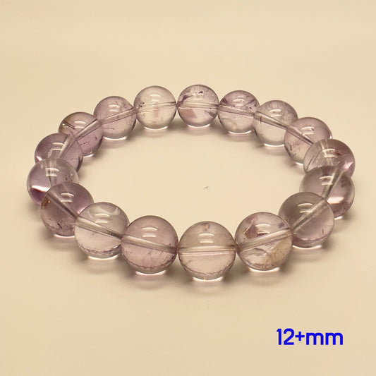 Stonelry Natural Amethyst Beaded Bracelet (10 to 12+ mm)