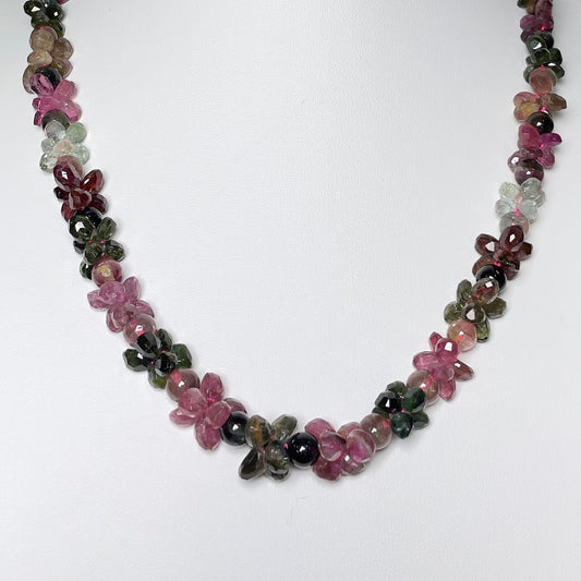 Stonelry Handcrafted Multicolor Tourmaline Gemstone Beaded Necklace - Elegant Natural Stone Jewelry for Women