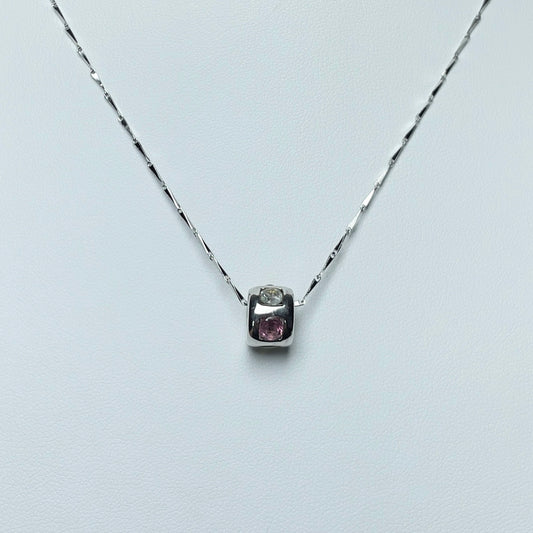 Stonelry Elegant Tourmaline & Zircon Pendant on S925 Sterling Silver Chain Necklace