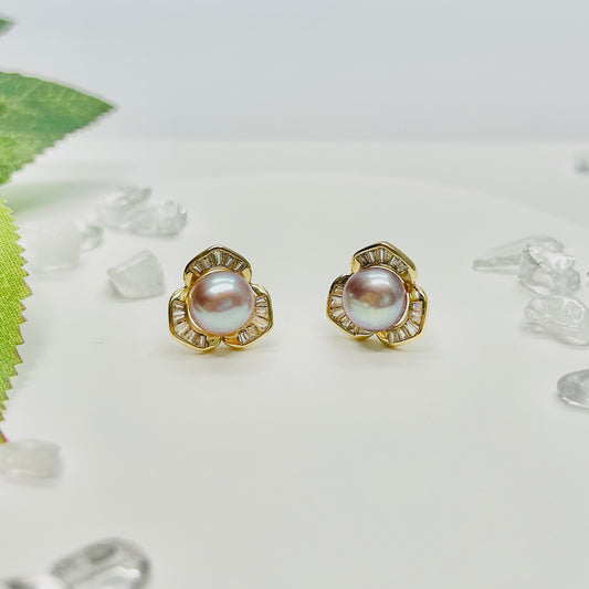Stonelry Pearl Stud Earrings -