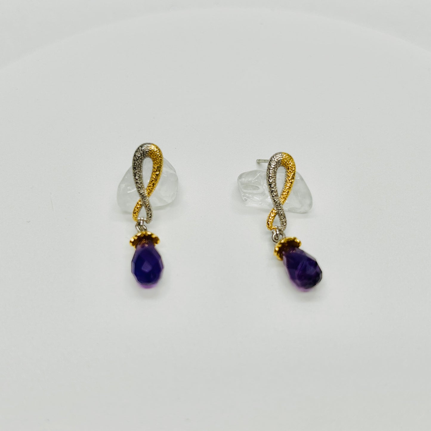 Stonelry Amethyst Drop Earrings - Lemniscate Tears