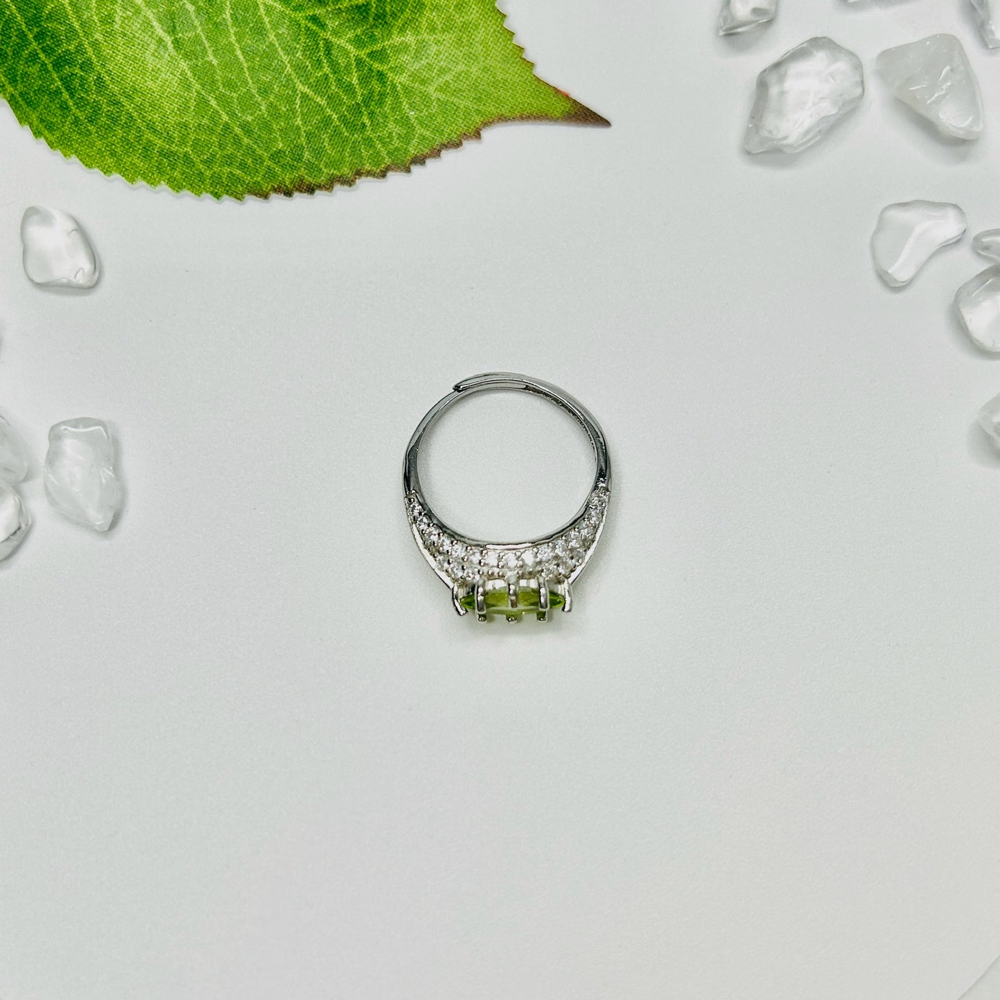 Stonelry Olivine Ring - Marquise-Cut Cluster Ring