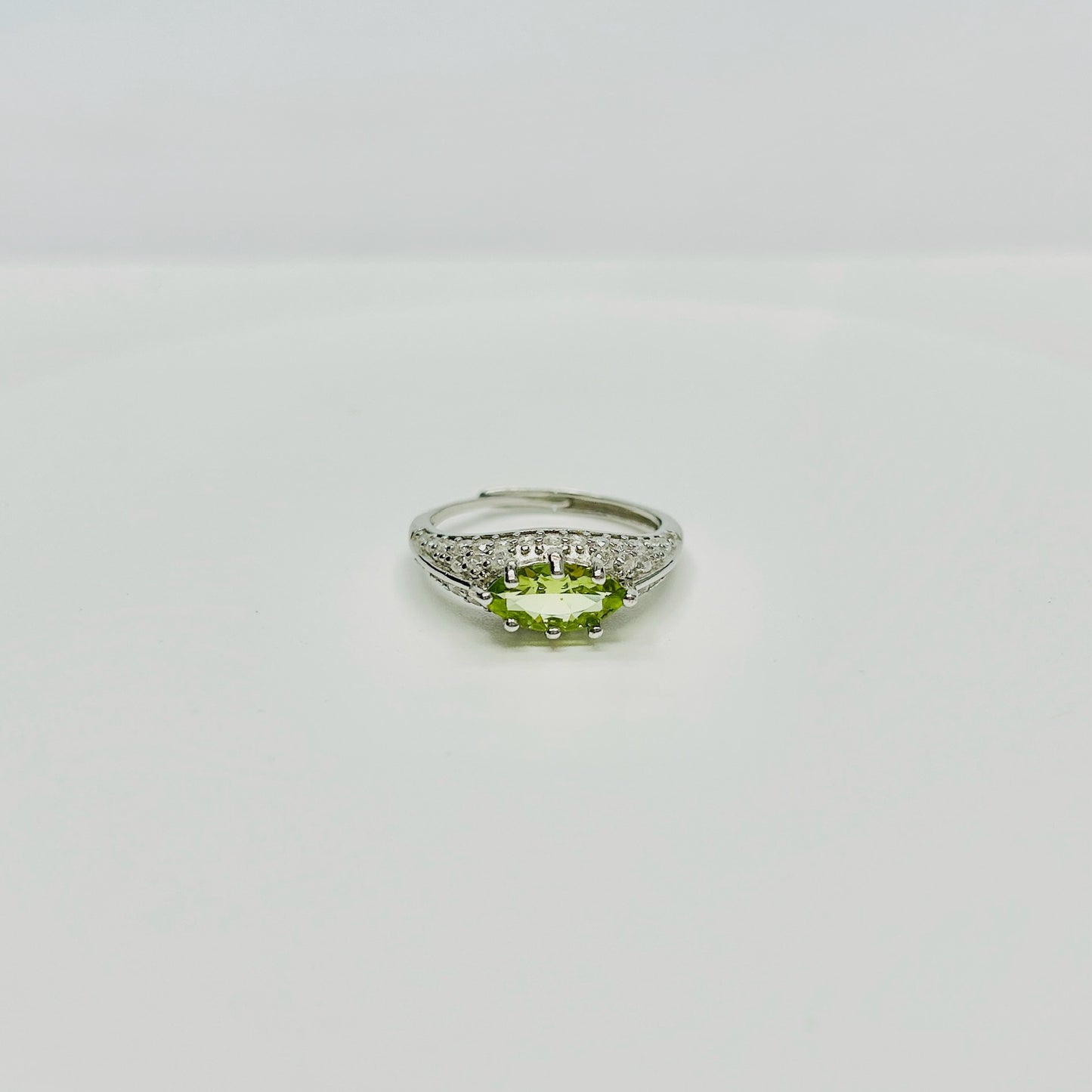 Stonelry Olivine Ring - Marquise-Cut Cluster Ring