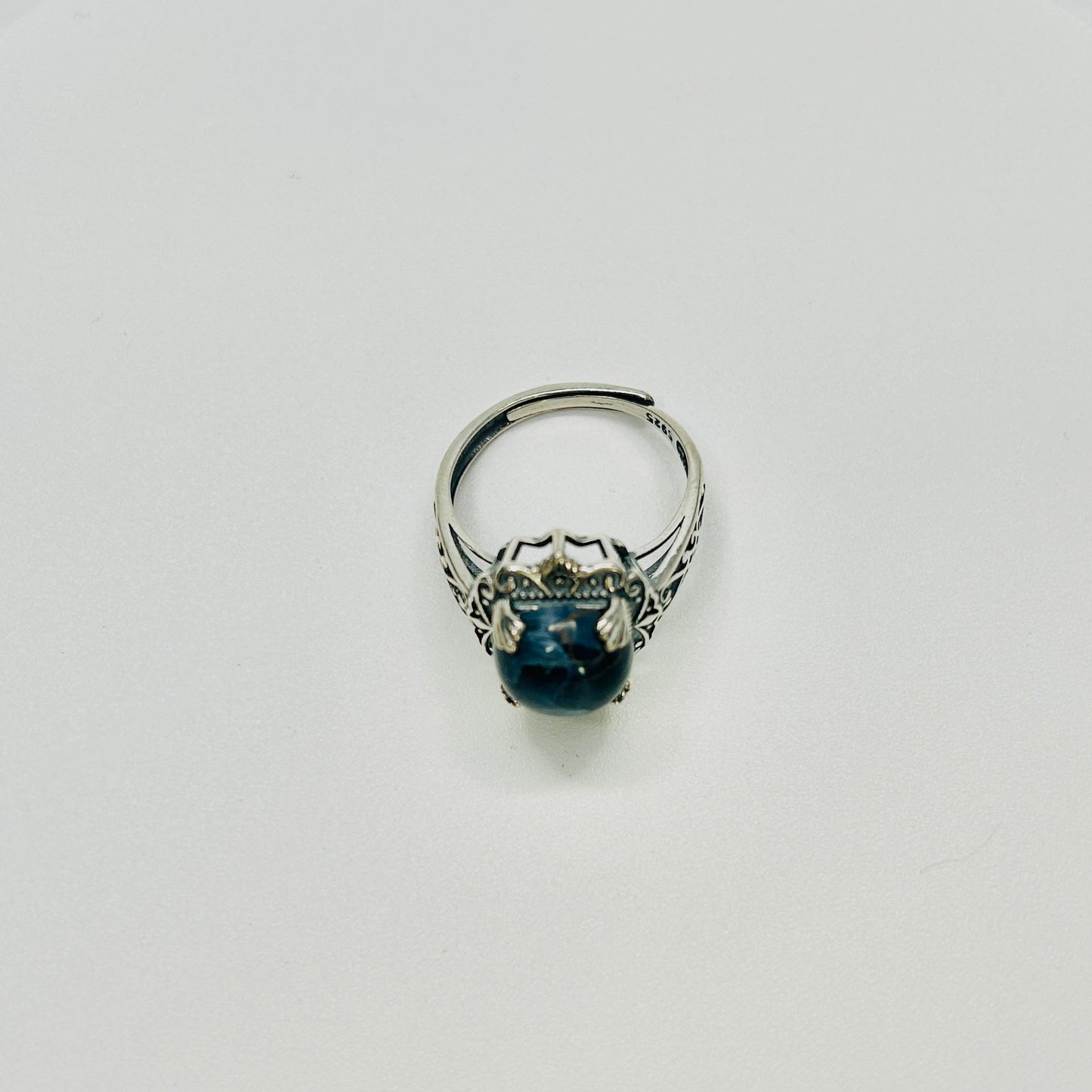 Stonelry Pietersite Ring - Round-Cut Solitaire Ring