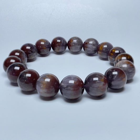 Stonelry Natural Premium Auralite 23 Crystal (Amethyst) Beaded Bracelet (11mm - 12mm) #3281008111