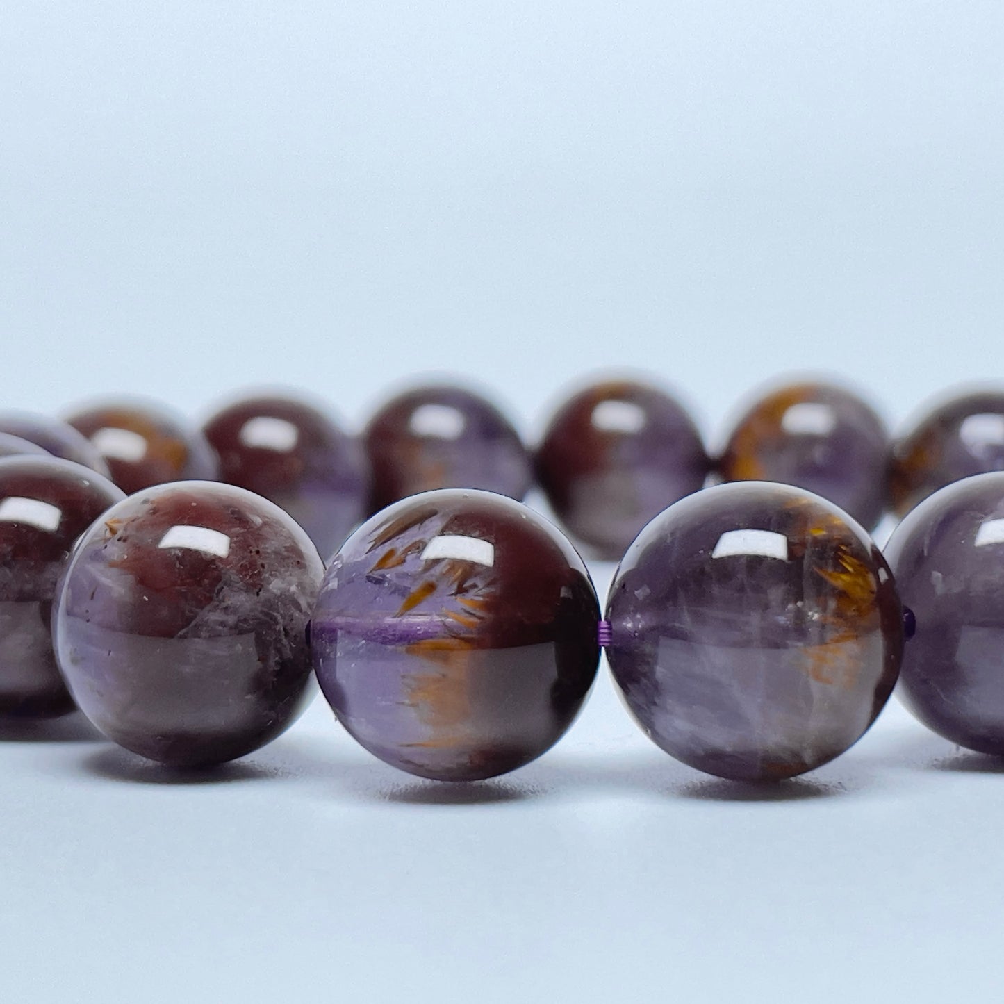 Stonelry Natural Premium Auralite 23 Crystal (Amethyst) Beaded Bracelet (11mm - 12mm) #3281008111