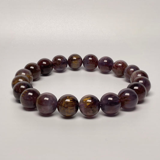 Stonelry Natural Auralite 23 Crystal (Amethyst) Beaded Bracelet (9.7mm - 9.9mm) #3281008409