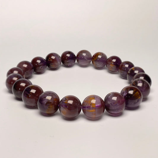 Stonelry Natural Premium Auralite 23 Crystal (Amethyst) Beaded Bracelet (9.7mm - 9.9mm) #3281008609