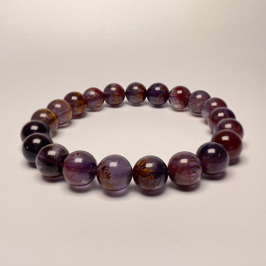 Stonelry Natural Premium Auralite 23 Crystal (Amethyst) Beaded Bracelet (8.6mm - 9.4mm) #3281008708