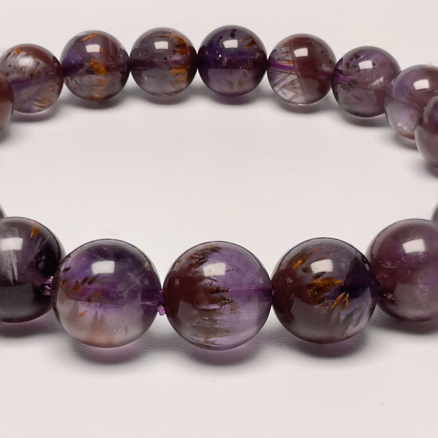 Stonelry Natural Premium Auralite 23 Crystal (Amethyst) Beaded Bracelet (8.6mm - 9.4mm) #3281008708