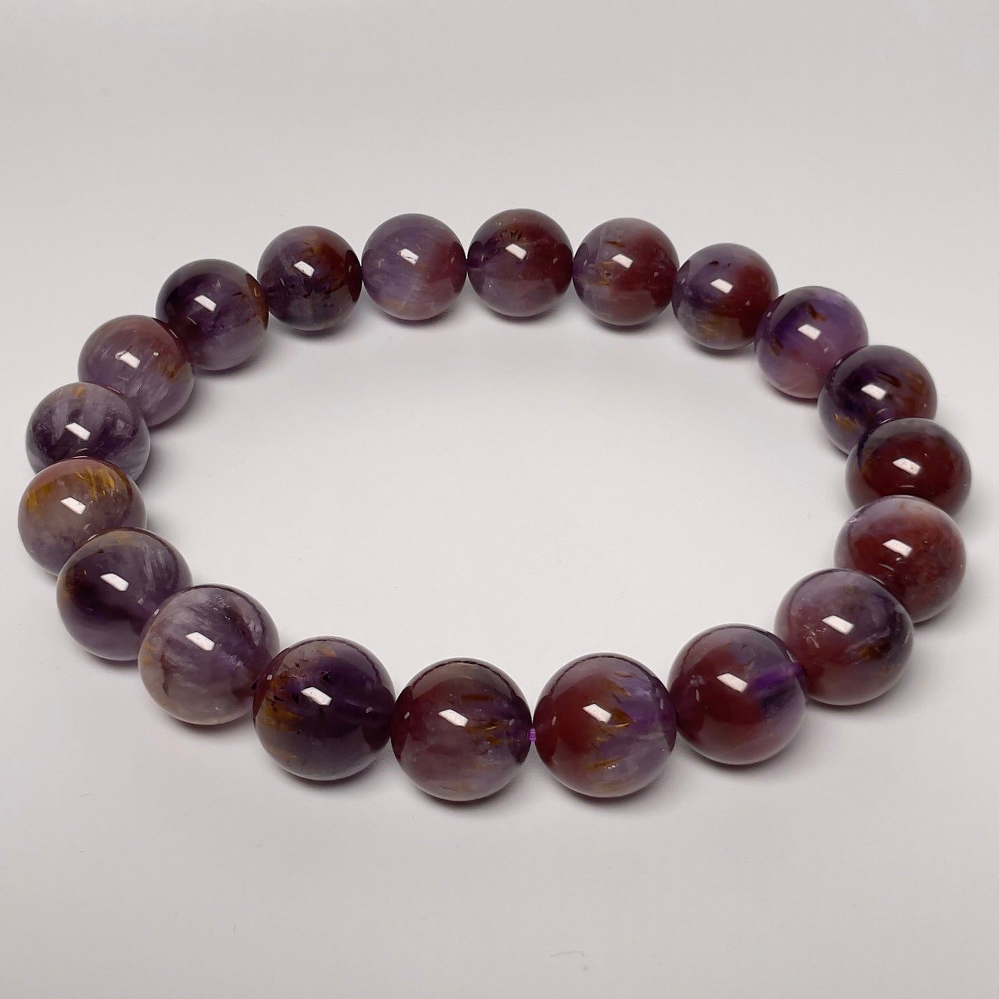 Stonelry Natural Premium Auralite 23 Crystal (Amethyst) Beaded Bracelet (10+mm) #3281009010