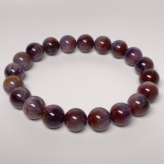 Stonelry Natural Premium Auralite 23 Crystal (Amethyst) Beaded Bracelet (10+mm) #3281009010