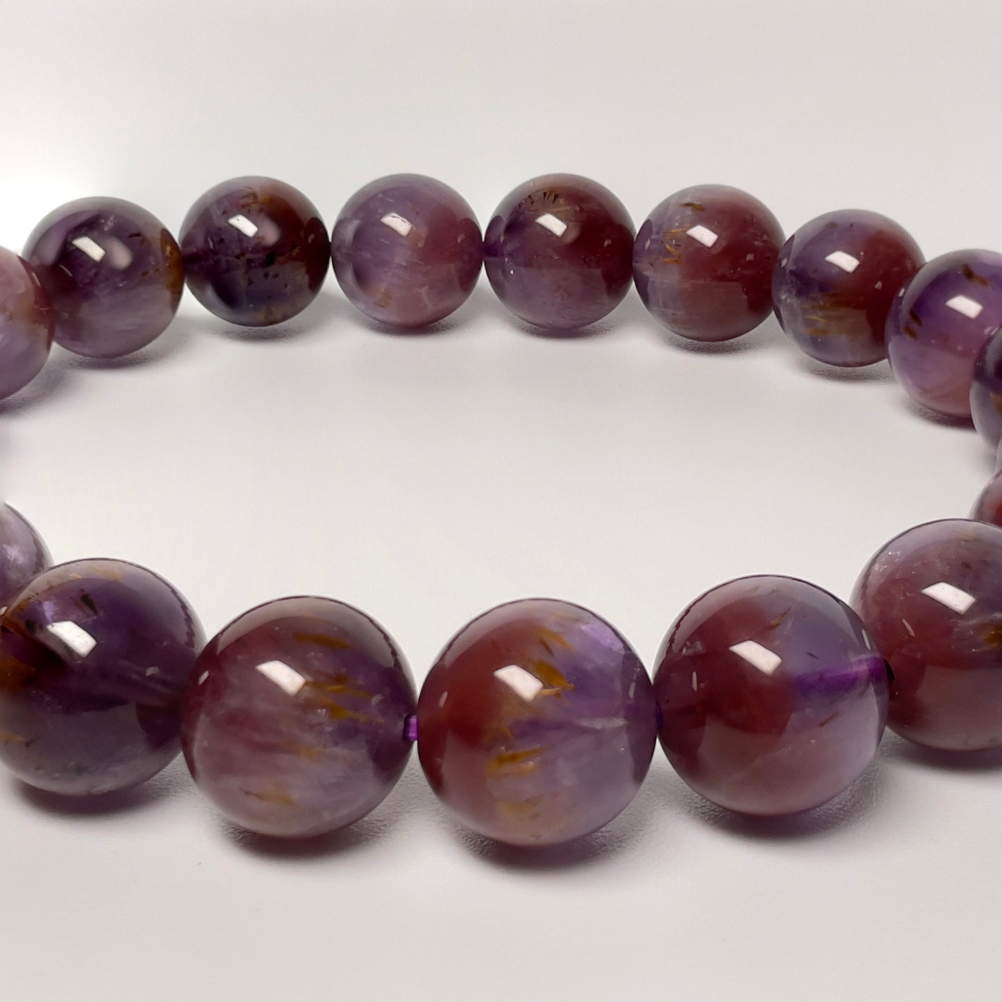 Stonelry Natural Premium Auralite 23 Crystal (Amethyst) Beaded Bracelet (10+mm) #3281009010