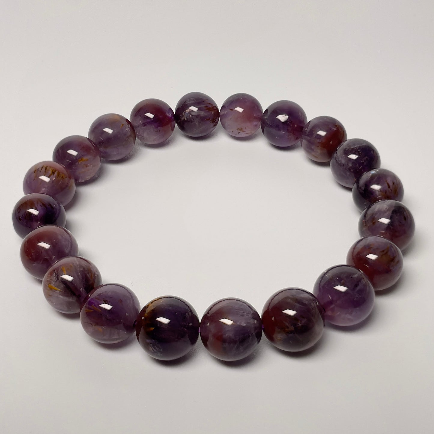 Stonelry Natural Premium Auralite 23 Crystal (Amethyst) Beaded Bracelet (10+mm) #3281009110