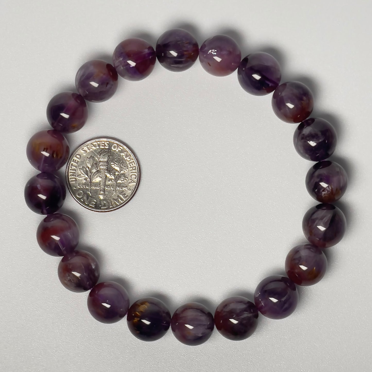 Stonelry Natural Premium Auralite 23 Crystal (Amethyst) Beaded Bracelet (10+mm) #3281009110