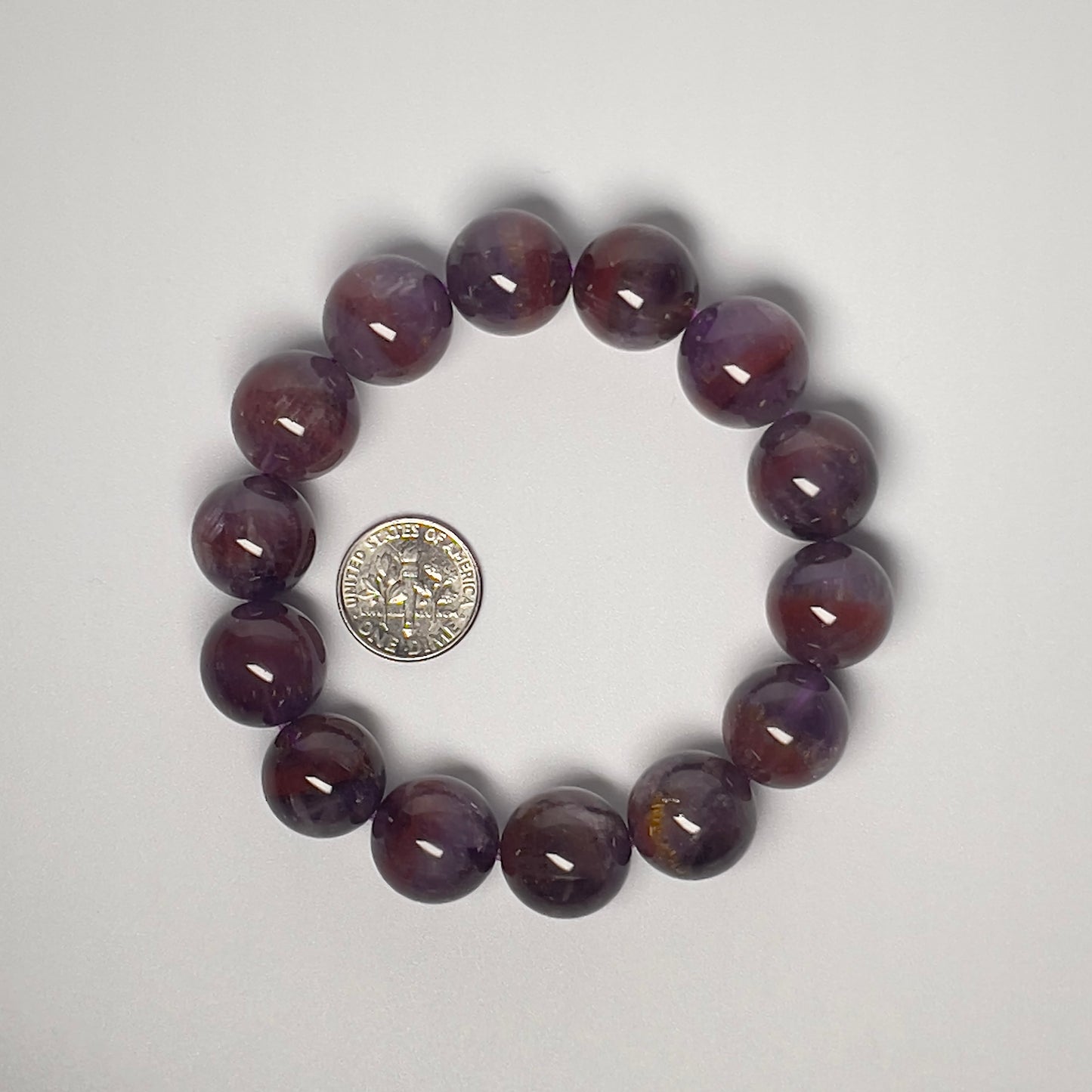 Stonelry Natural Premium Auralite 23 Crystal (Amethyst) Beaded Bracelet (15+mm) #3281009415