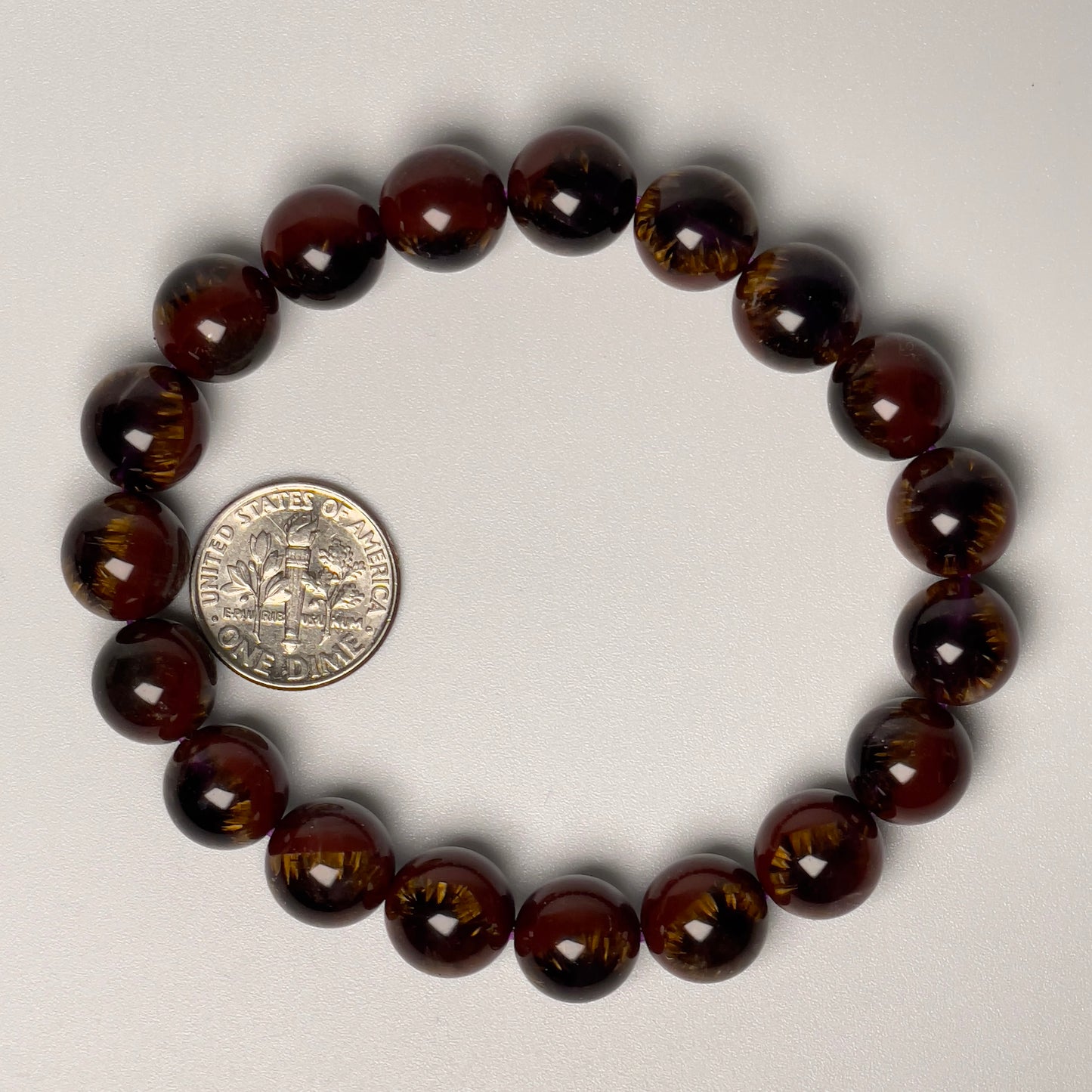 Stonelry Natural Rare Sky Eye Auralite 23 Crystal (Amethyst) Beaded Bracelet (10+mm) #3281009510