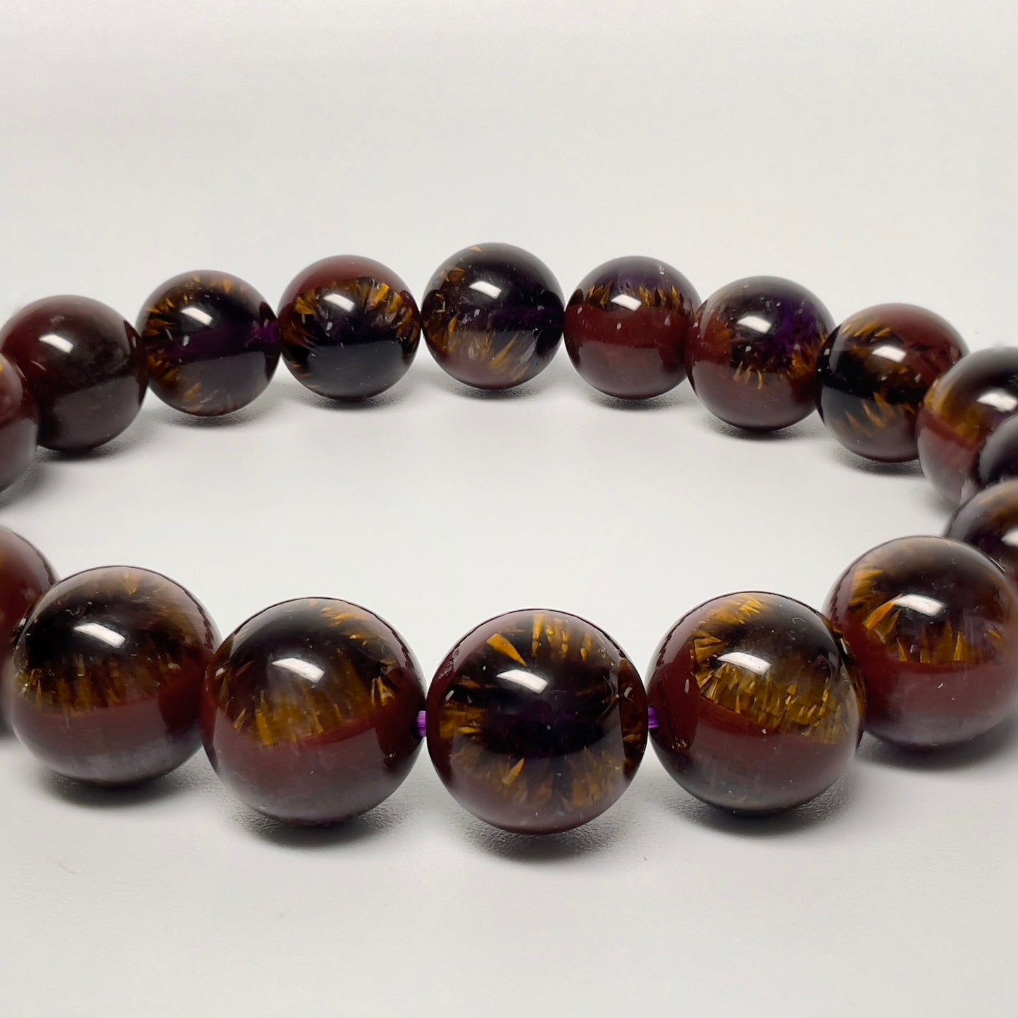 Stonelry Natural Rare Sky Eye Auralite 23 Crystal (Amethyst) Beaded Bracelet (10+mm) #3281009510