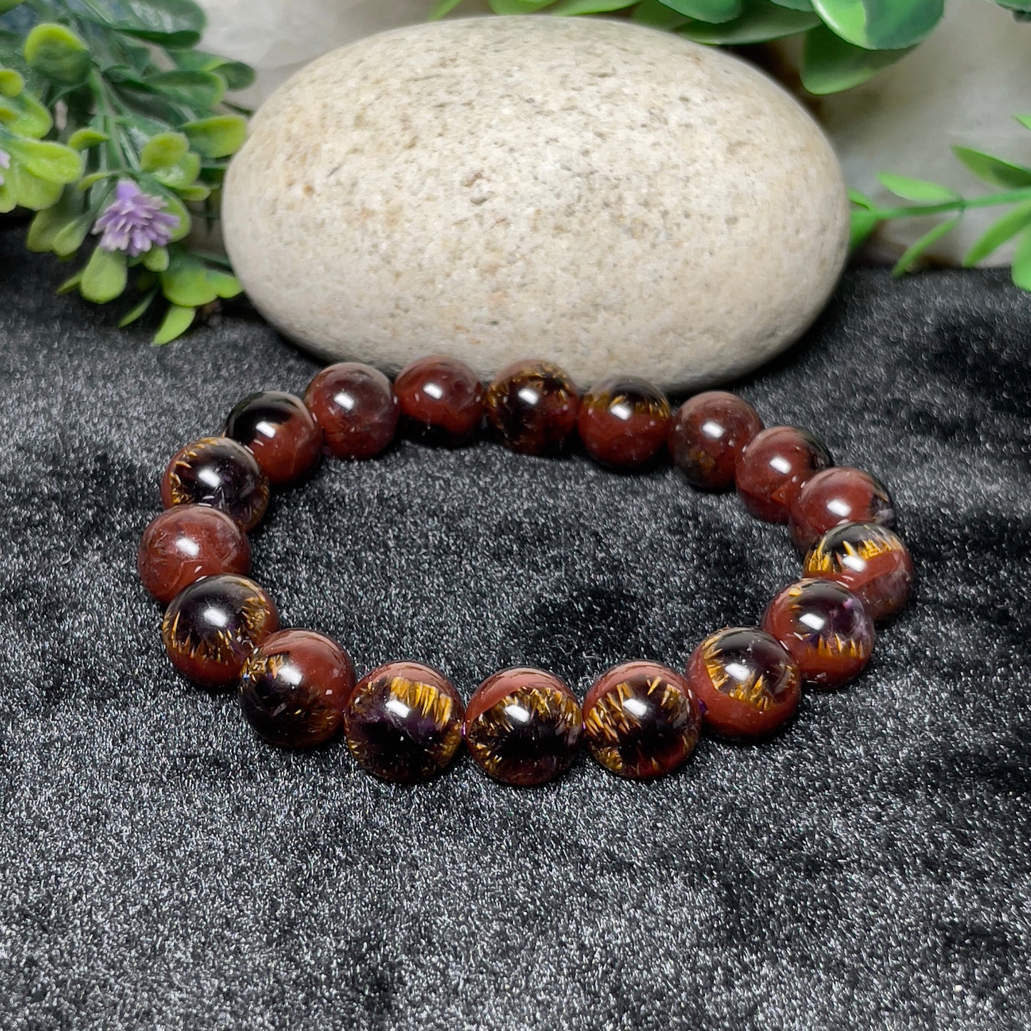 Stonelry Natural Rare Sky Eye Auralite 23 Crystal (Amethyst) Beaded Bracelet (11+mm) #3281009611