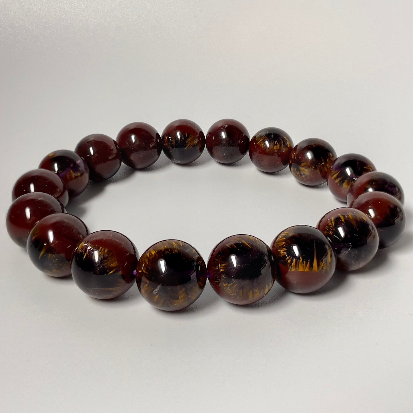 Stonelry Natural Rare Sky Eye Auralite 23 Crystal (Amethyst) Beaded Bracelet (11+mm) #3281009611