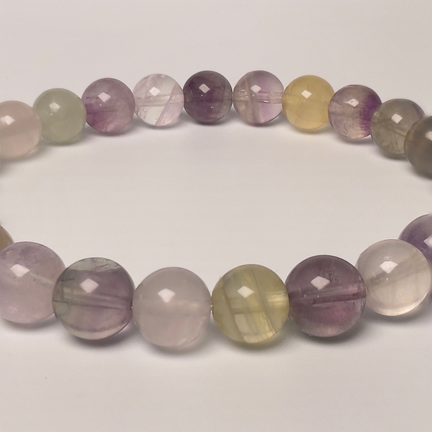 Stonelry Natural Rainbow Fluorite Beaded Bracelet (7+mm) #3281009807