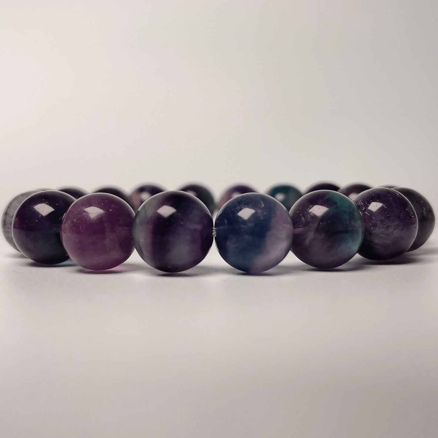 Stonelry Natural Rainbow Fluorite Beaded Bracelet (11+mm) #3281009911