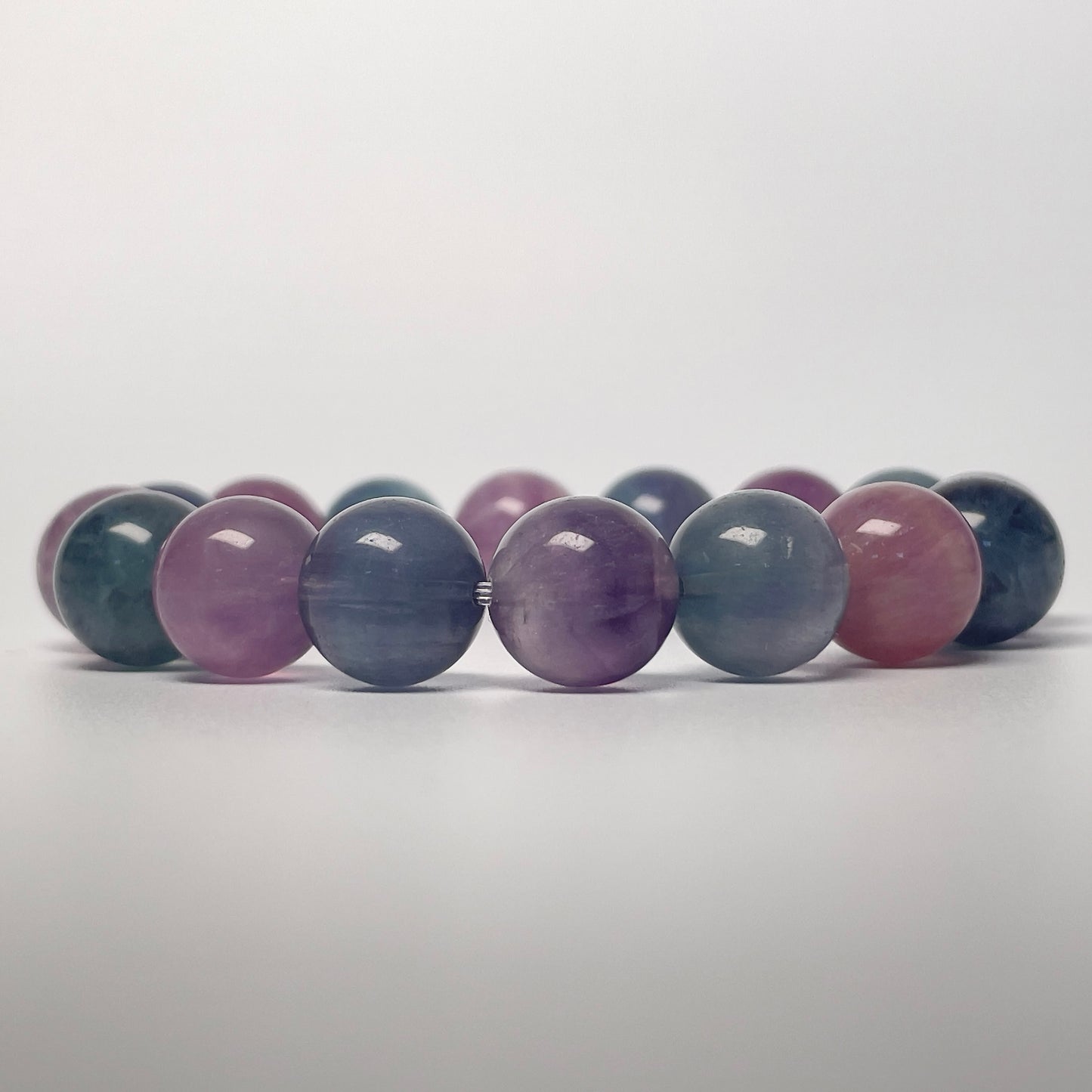 Stonelry Natural Rainbow Fluorite Beaded Bracelet (12+mm) #3281010112