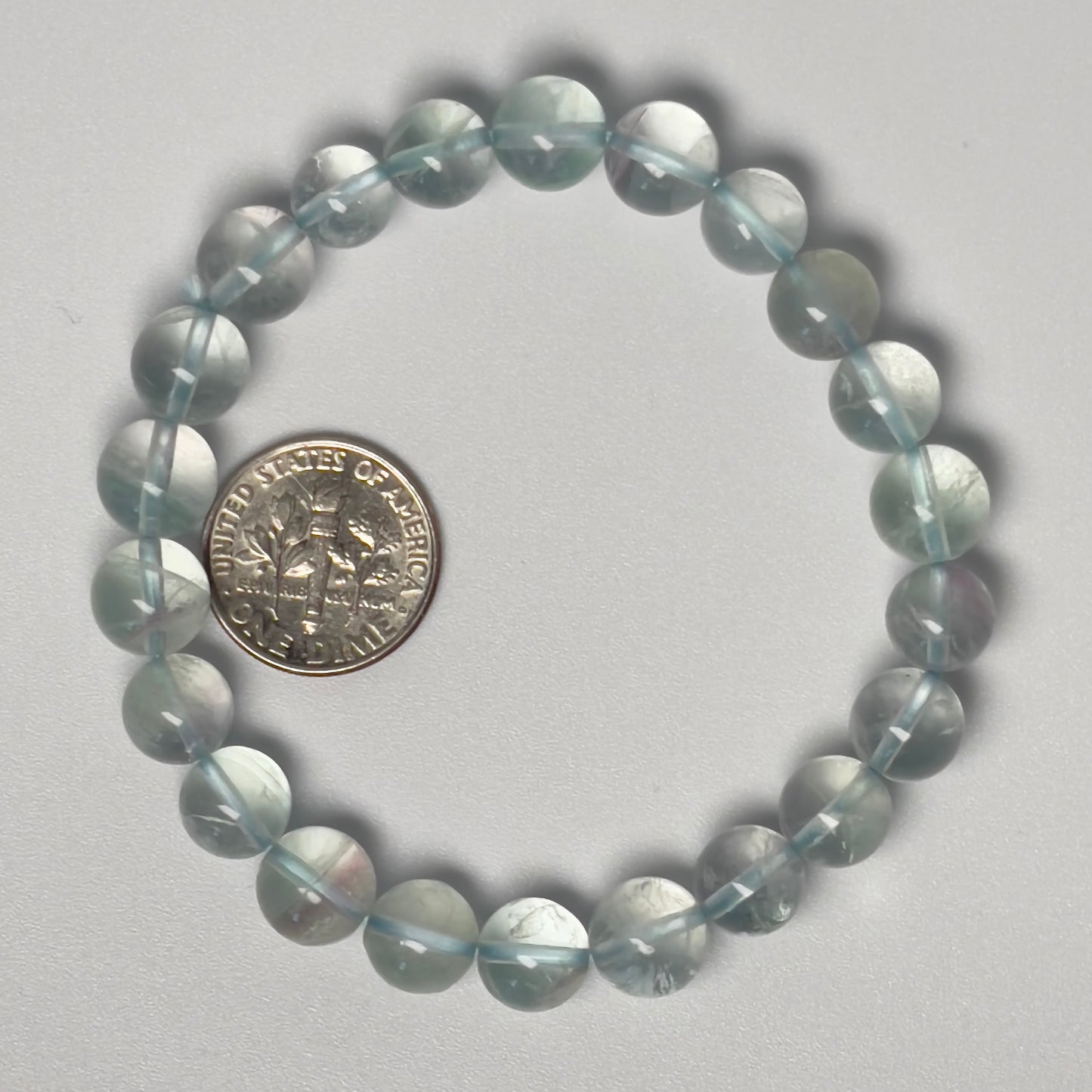 Stonelry Natural Blue Fluorite Beaded Bracelet (8+mm) #3281010208