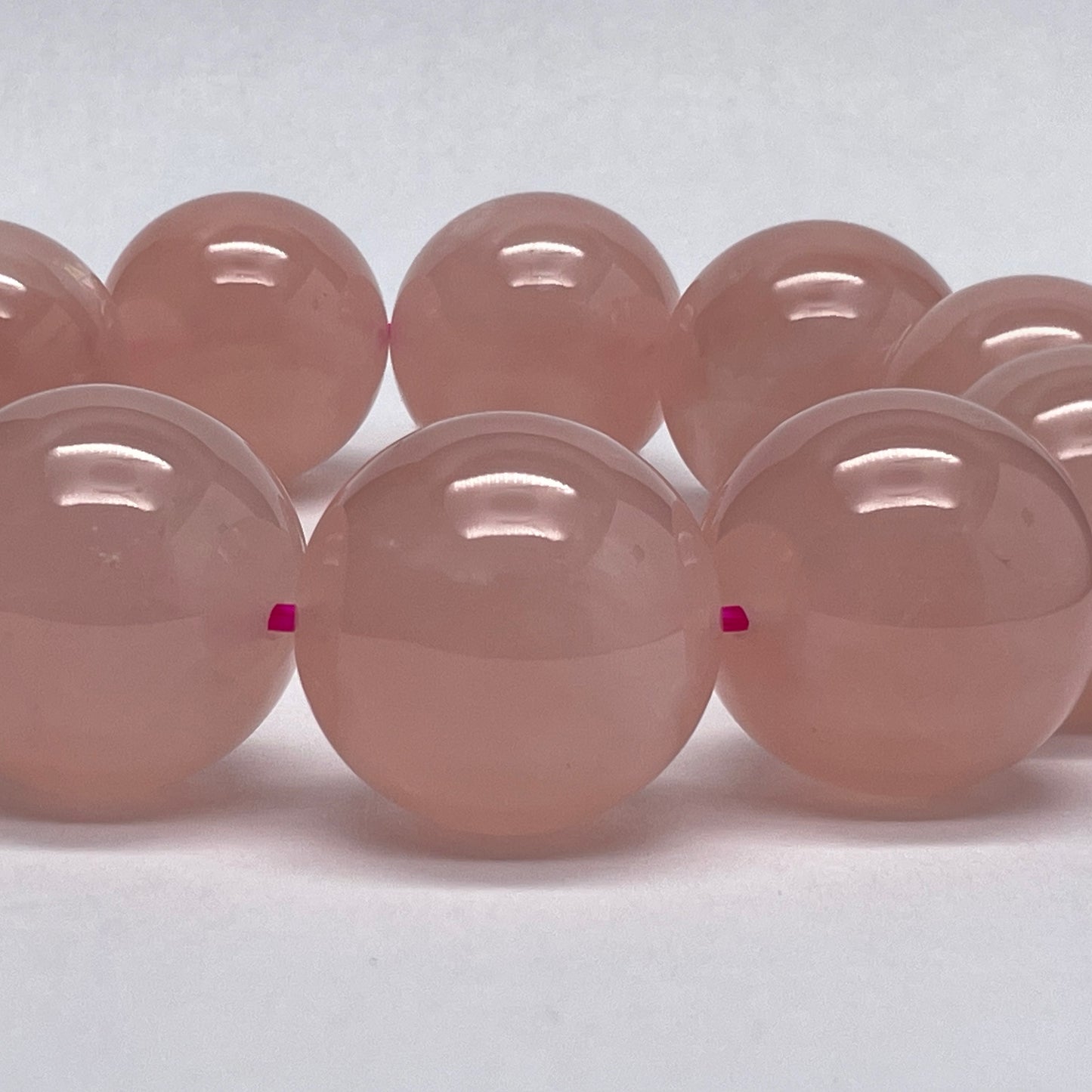 Stonelry Natural Starlight Rose Quartz Beaded Stretch Bracelet (20+mm)