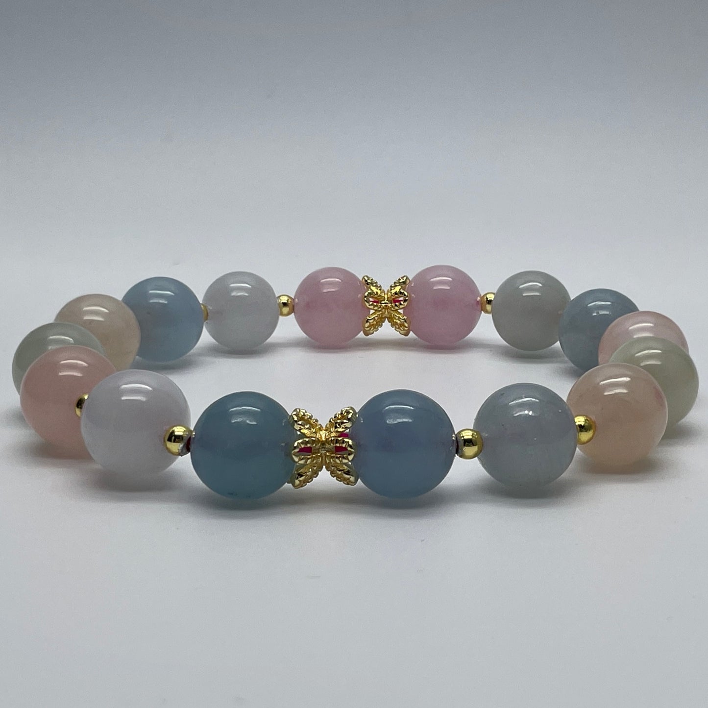 Stonelry Morganite Beaded Bracelet (10+mm)