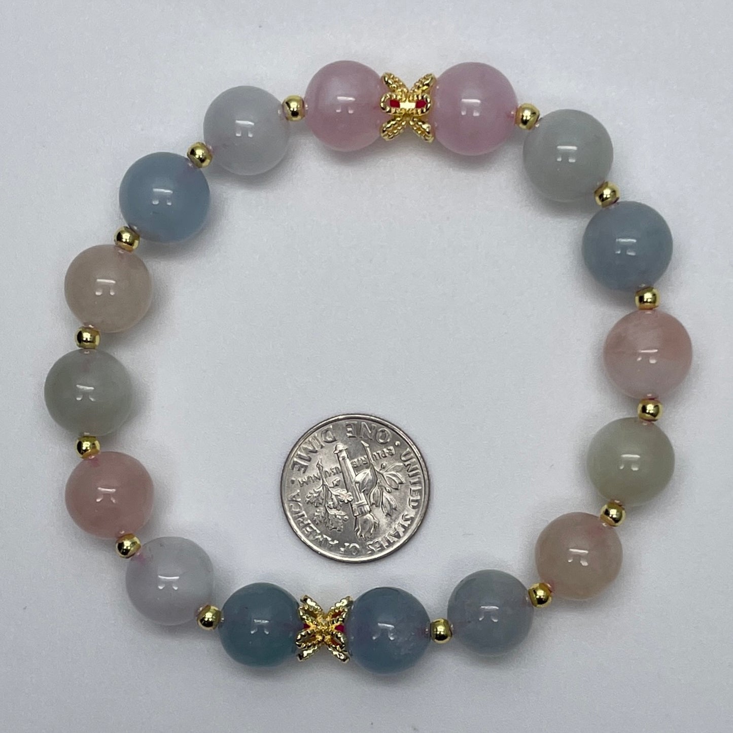 Stonelry Morganite Beaded Bracelet (10+mm)