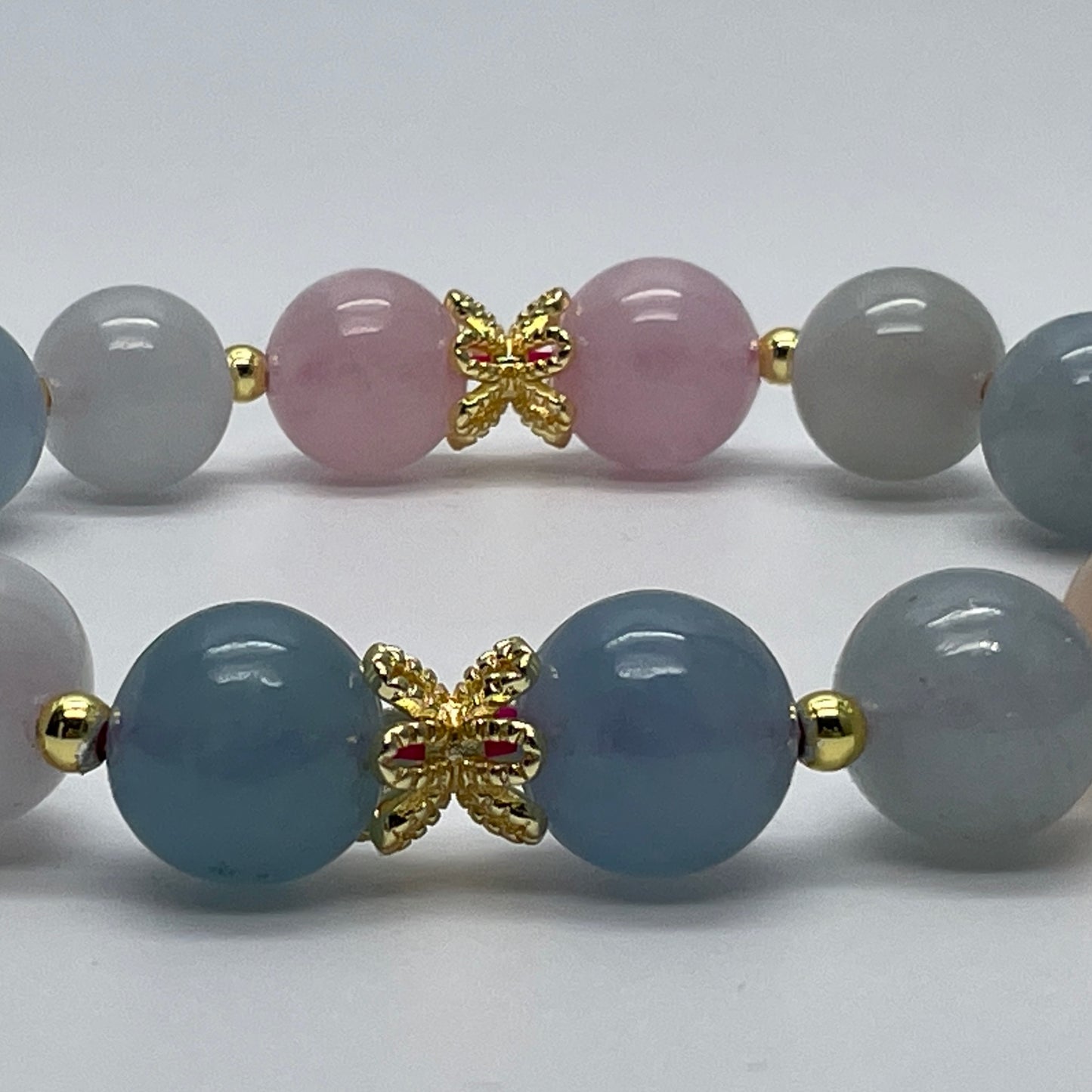 Stonelry Morganite Beaded Bracelet (10+mm)