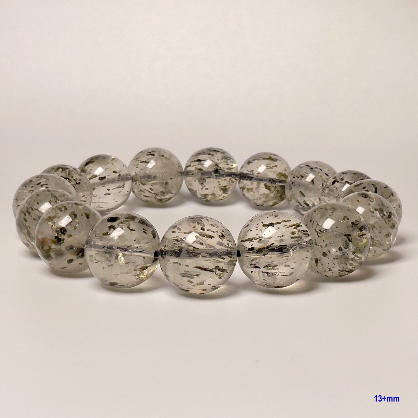 Stonelry Natural Biotite Mica Beaded Bracelet (9 to 13+mm)