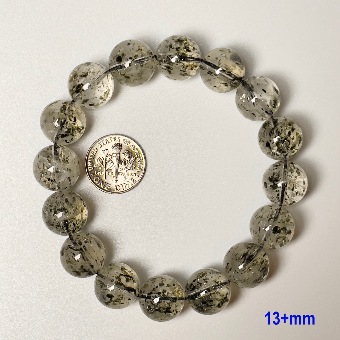 Stonelry Natural Biotite Mica Beaded Bracelet (9 to 13+mm)