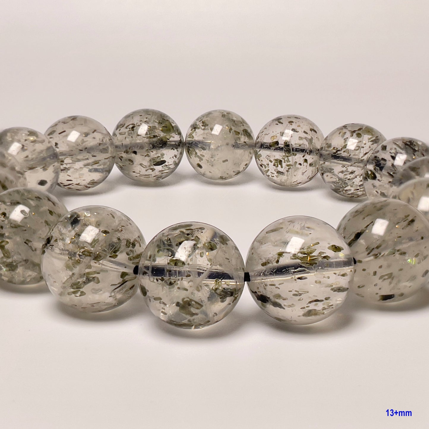 Stonelry Natural Biotite Mica Beaded Bracelet (9 to 13+mm)