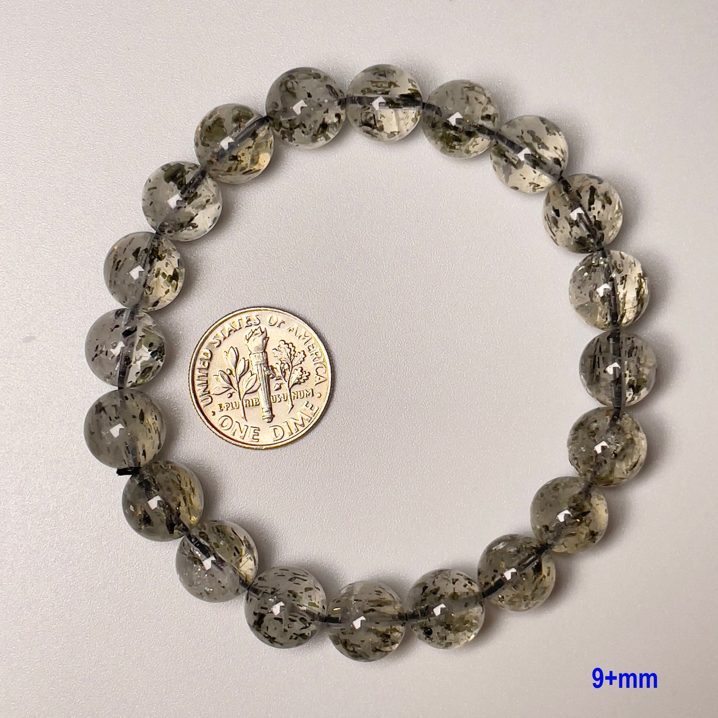 Stonelry Natural Biotite Mica Beaded Bracelet (9 to 13+mm)