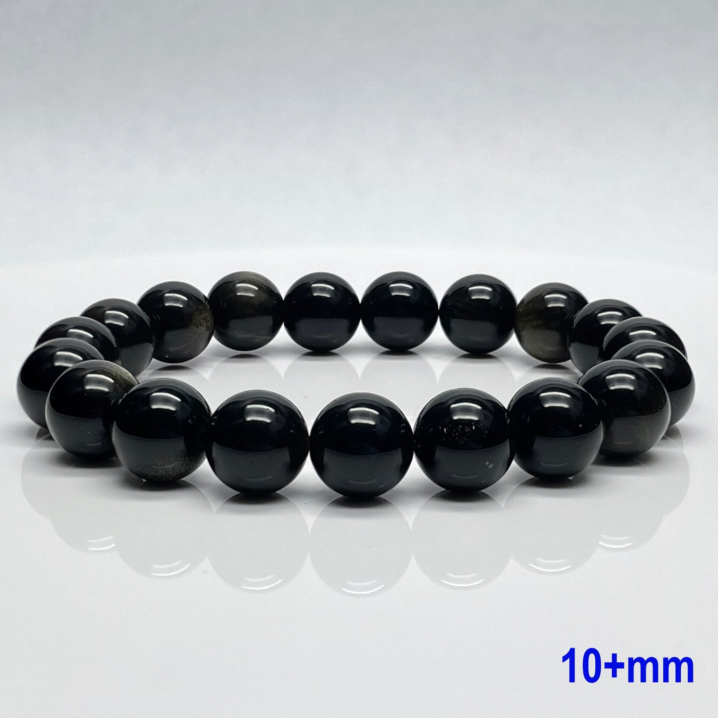 Stonelry Natural Golden Obsidian Beaded Bracelet (8 to 12+mm)